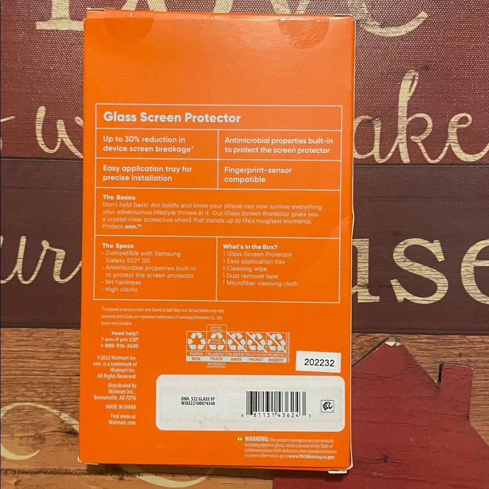 On Running Orange Screen Protector for Samsung Galaxy S22 5G
